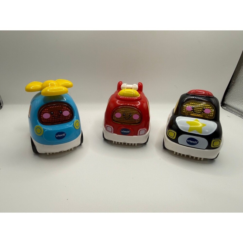 VTech Go! Go! Smart Wheels set - helicopter, fire truck, and police car